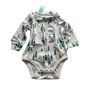 Baby gap long sleeve bodysuit 6-12 months NEW trees